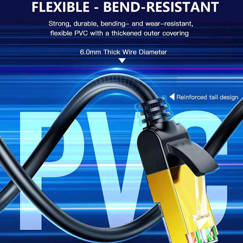 Network CAT7 Ethernet Cable 10Gb RJ45 Lan Network Cable Networking Ethernet Patch Cord CAT 7 Cable for Computer Router