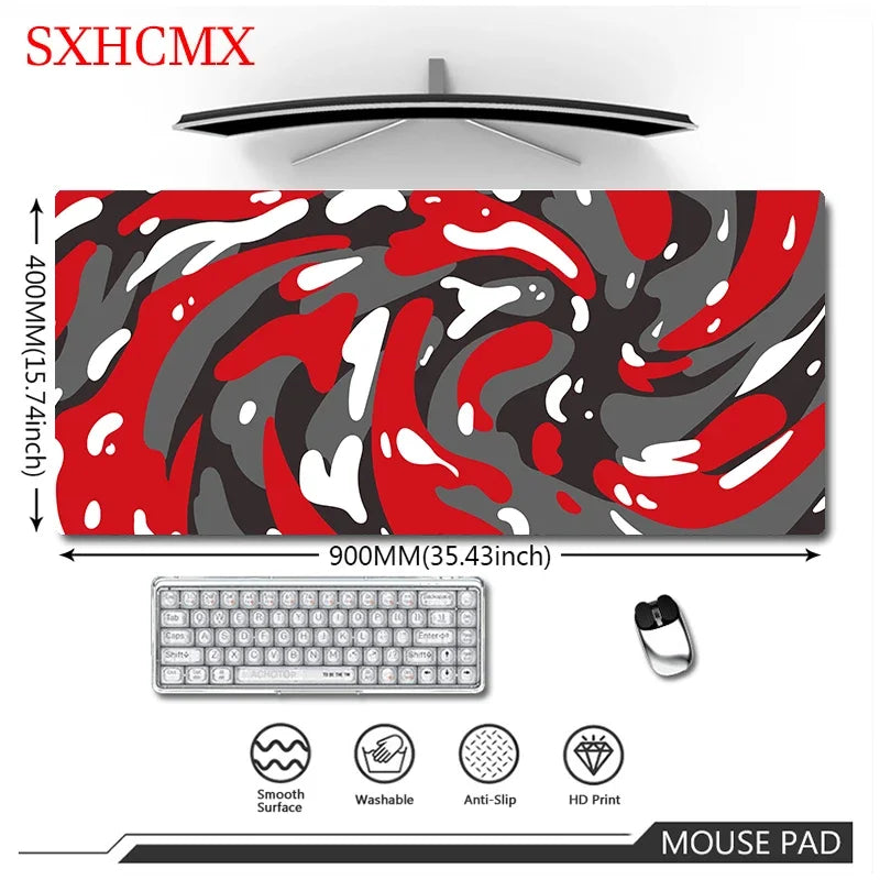 Strata Liquid Art Mouse Pad Computer Laptop Anime Keyboard Mouse Mat Xxl Large Mousepad Keyboards Gamers Decoracion Desk Mat