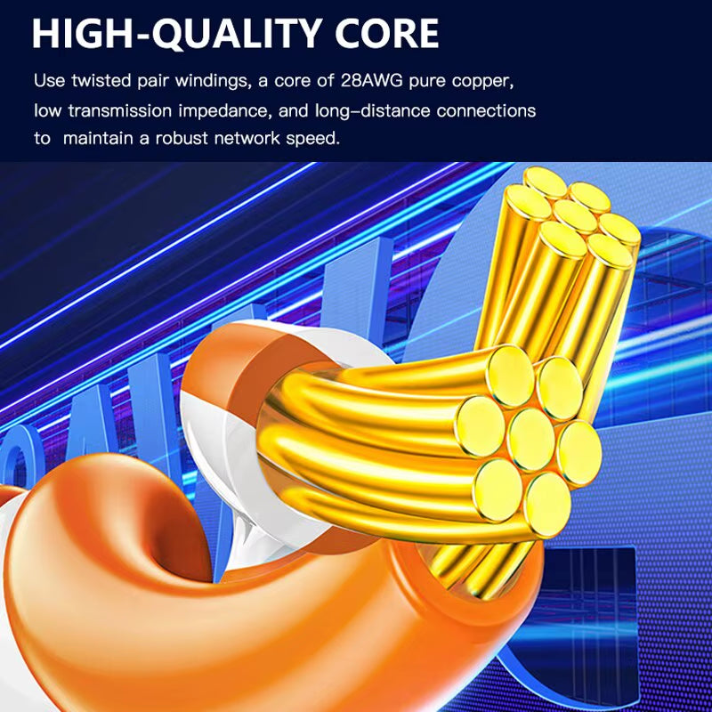 Network CAT7 Ethernet Cable 10Gb RJ45 Lan Network Cable Networking Ethernet Patch Cord CAT 7 Cable for Computer Router