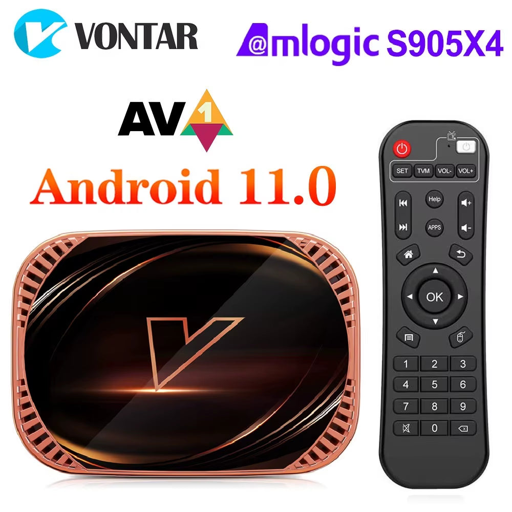 X4 Amlogic S905X4 Smart TV Box Android 11 4GB 128G 32GB 64GB Wifi BT AV1 Media Player TVBOX 4K 1000M Set Top Box