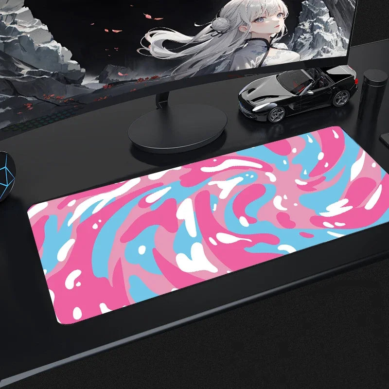 Strata Liquid Art Mouse Pad Computer Laptop Anime Keyboard Mouse Mat Xxl Large Mousepad Keyboards Gamers Decoracion Desk Mat
