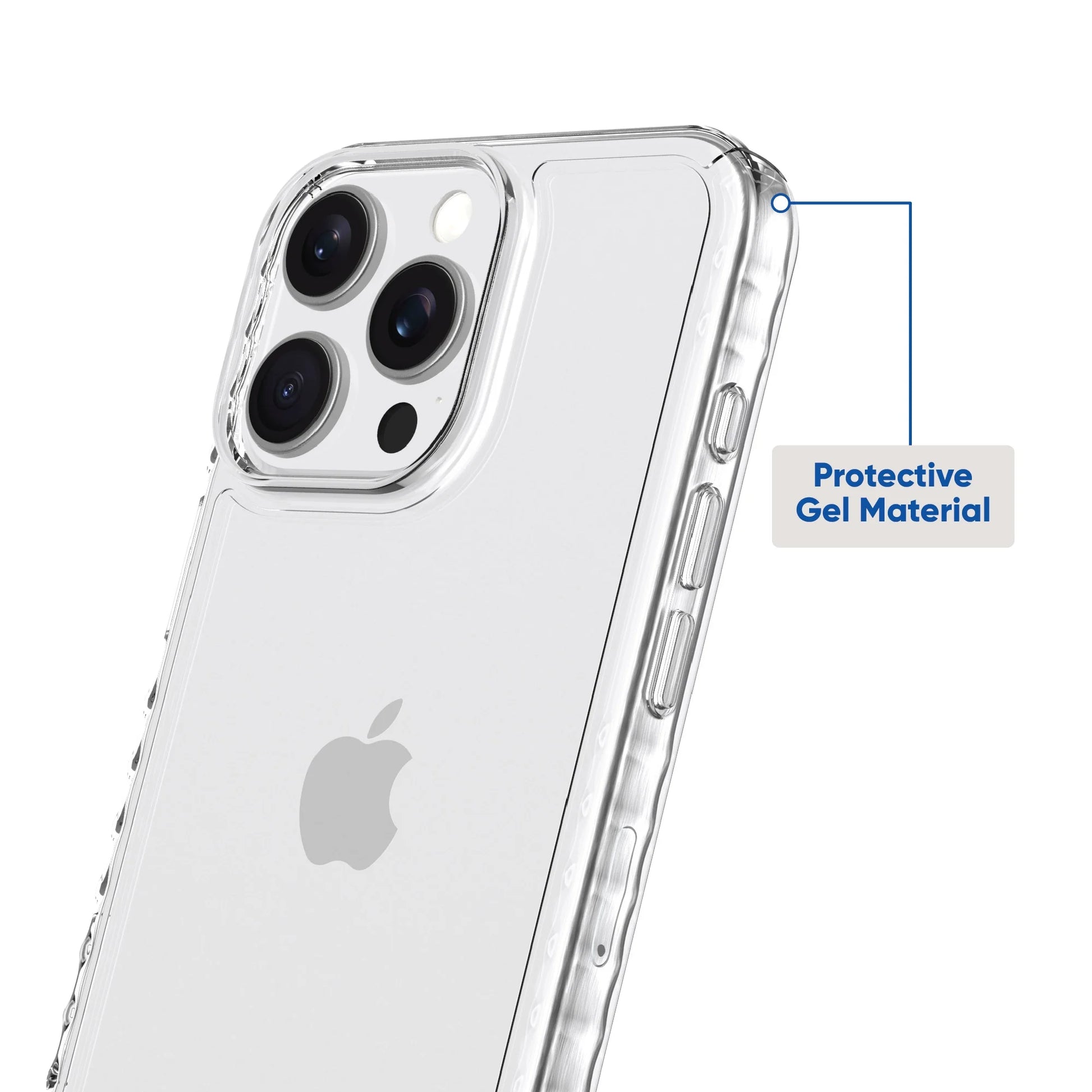 . Protective Gel Phone Case for Iphone 16 Pro Max - Clear